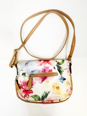 Apt. 9 Floral Crossbody Purse Watercolor Flower Print Spring Cottagecore Bag